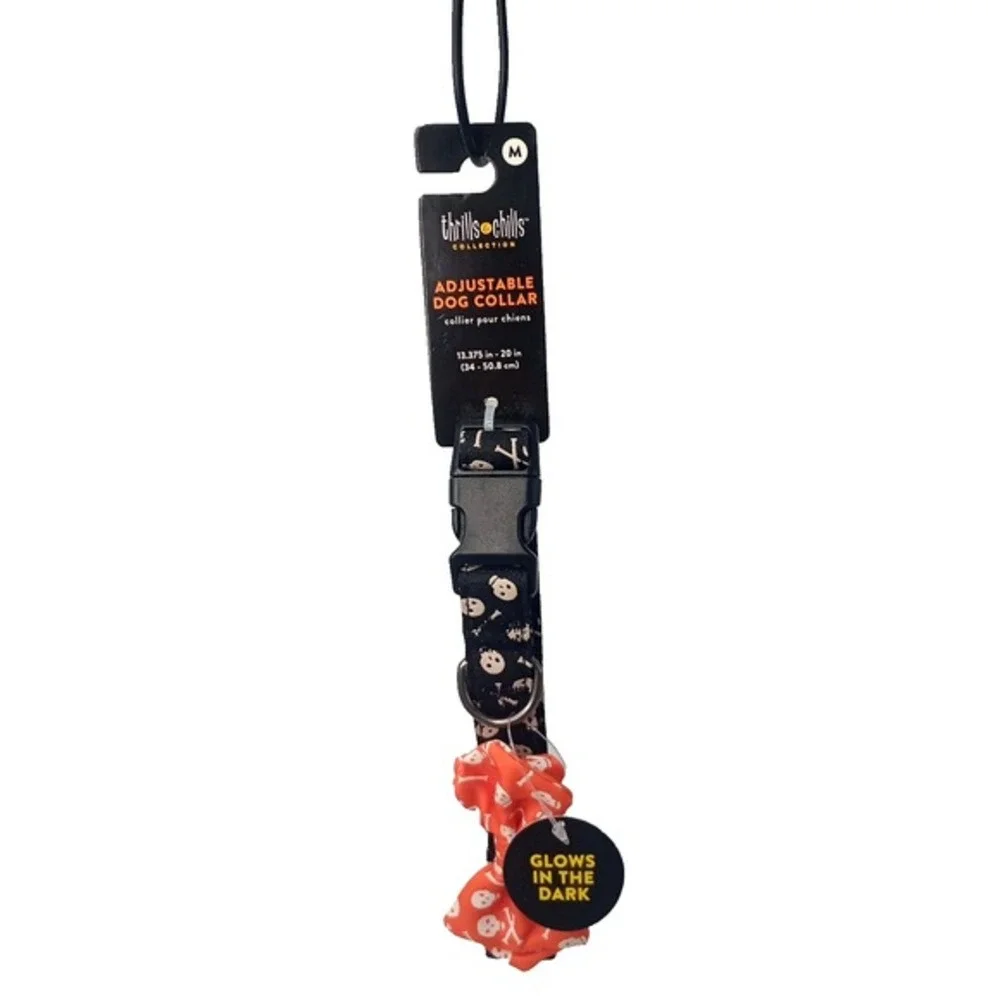 Halloween Thrills‎ and Chills Shelton Adjustable Dog Puppy Collar Medium NWT